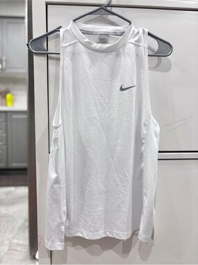 Nike White Dri-FIT Running Tee
